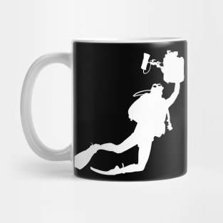 Taucher mit Unterwasserkamera Mug